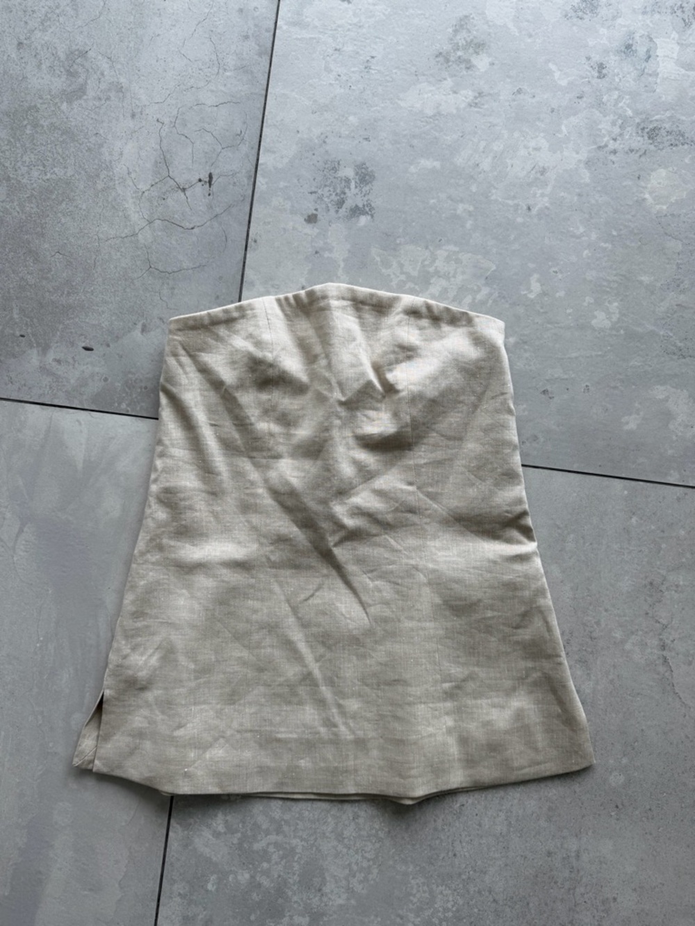 COS Strapless Top + Wide-Leg Pant in Light Beige (matching 2-piece linen set) - Picture 8 of 13
